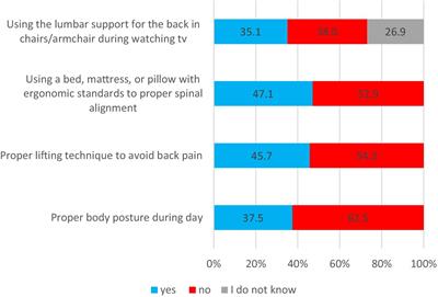 Low back pain prevention behaviors and beliefs among the Polish population in a cross-sectional survey